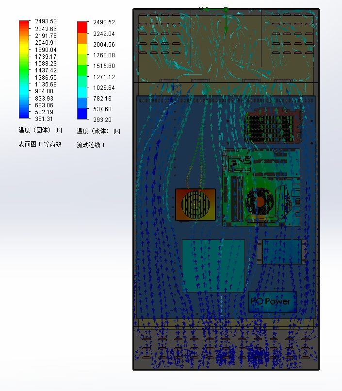 藍訊科技執行 松下電子鏡面觸控導覽機 熱對流模擬 工業熱流計算與模擬