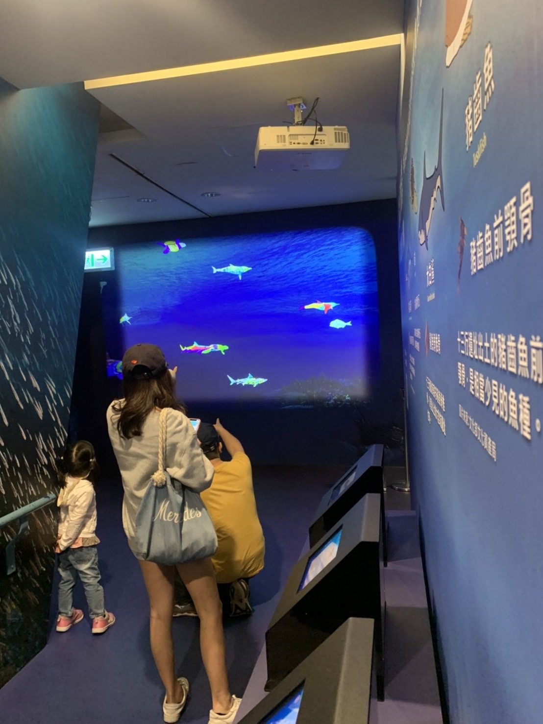 藍訊科技執行 新北市立十三行博物館 「魔幻海洋-彩繪魚互動」-彩繪塗鴉變動畫 3D彩繪魔法 彩繪投影 虛擬實境互動