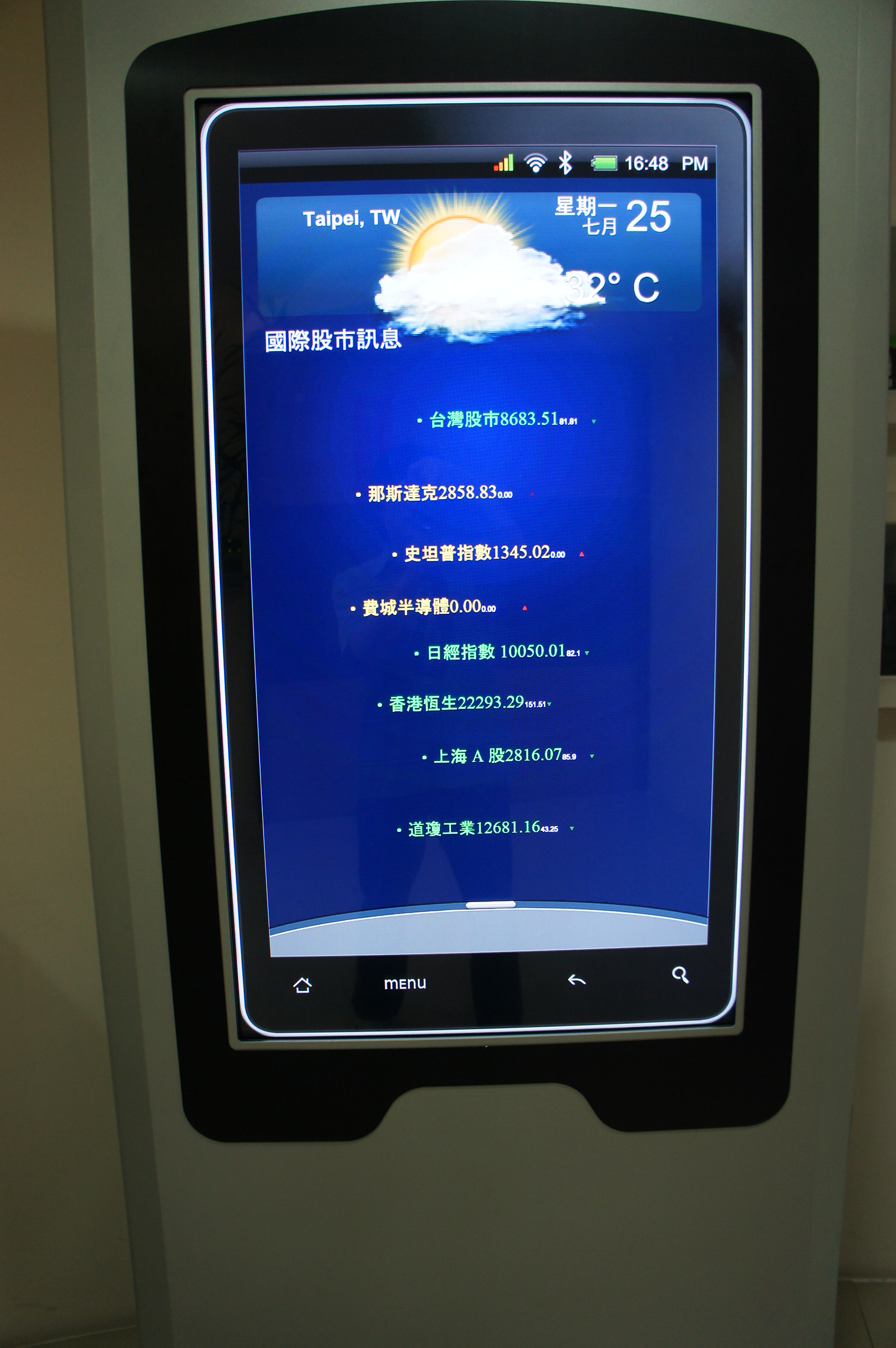 藍訊科技建置八德商圈-光華商場ICT 42吋觸控式即時資訊電子看板+網頁查詢系統