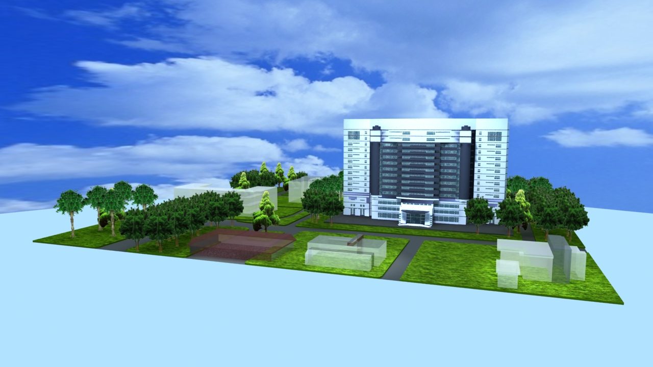 藍訊科技製作 交通大學博愛校區-教學大樓3D模擬圖