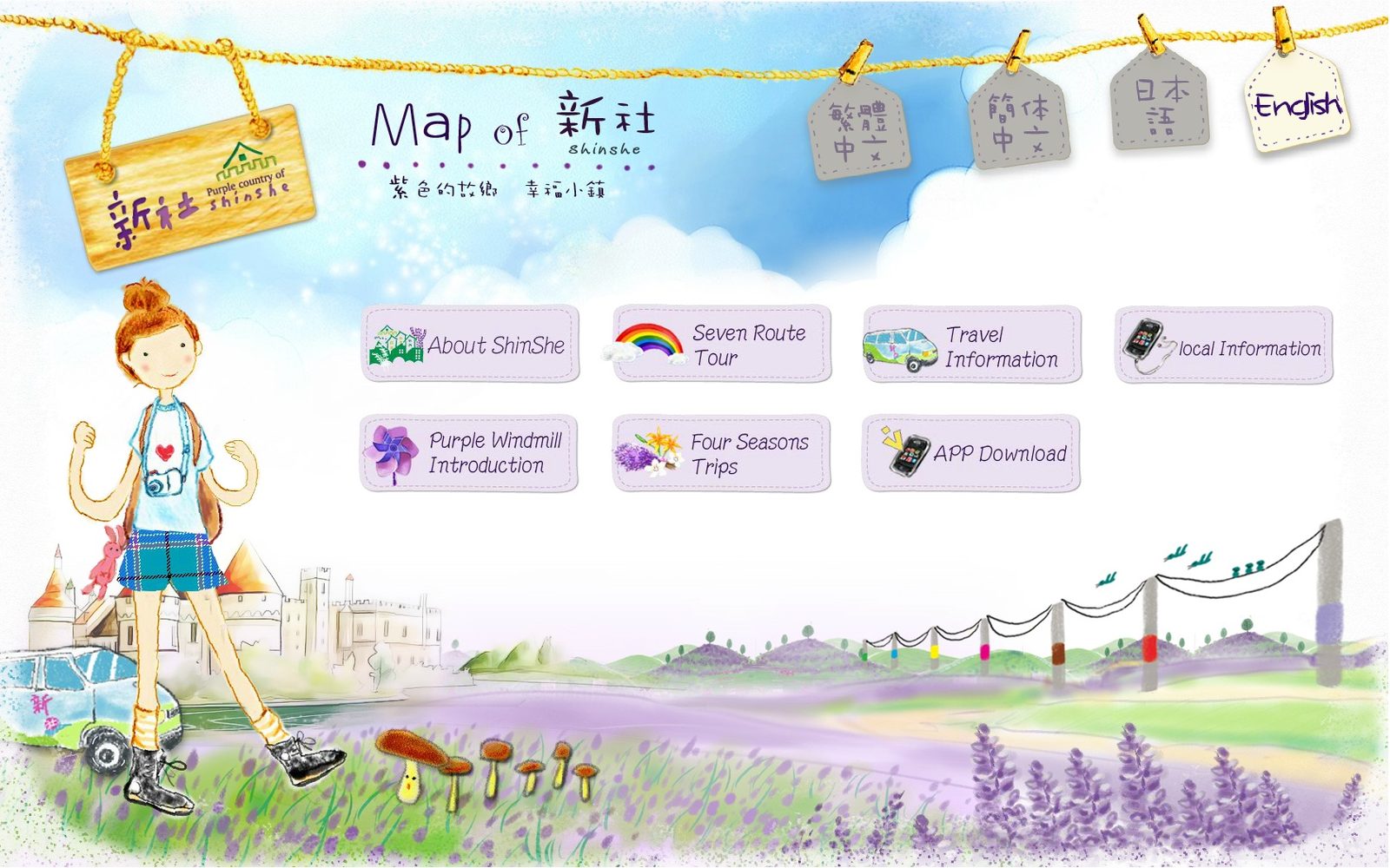 藍訊執行-新社商圈KIOSK多國語言互動多媒體導覽資訊站系統製作