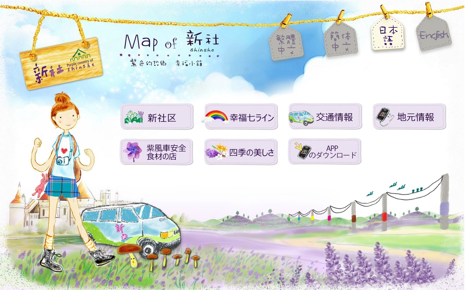 藍訊執行-新社商圈KIOSK多國語言互動多媒體導覽資訊站系統製作