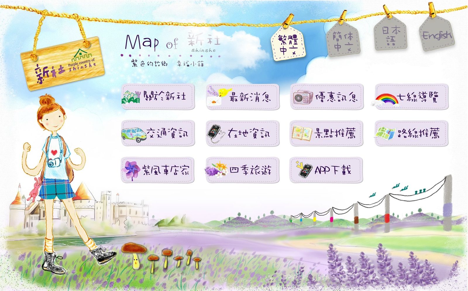 藍訊執行-新社商圈KIOSK多國語言互動多媒體導覽資訊站系統製作