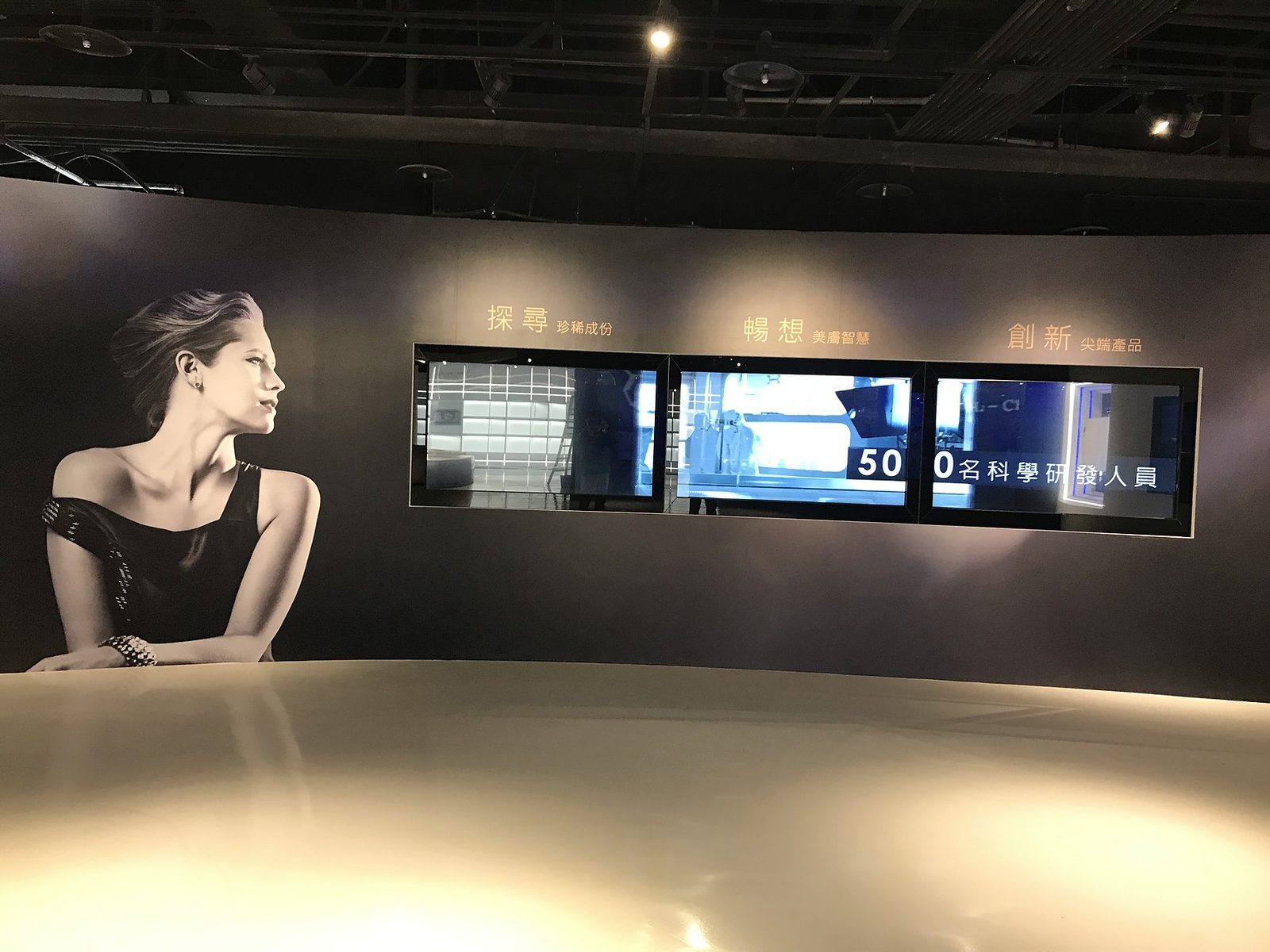 藍訊科技 執行_安麗1x3 32&65吋拼接電子看板、影片及圖片輪播