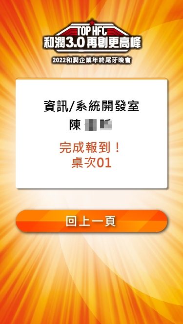 藍訊科技執行2022和潤企業年終尾牙 線上自行報到 & 簡訊發送桌次通知 & 抽獎系統+無線抽獎按鈕 & 互動拍照 即時上傳大螢幕輪播 蒙太奇拼圖牆