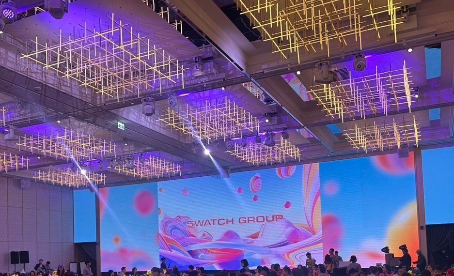 藍訊科技執行Swatch Group 2024尾牙QRCodeQ報到+客製化抽獎+馬賽克抽獎過場動畫