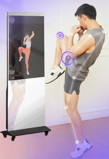 藍訊科技 Smart Mirror 43吋直立式鏡面觸控導覽廣告機 數位魔鏡 智慧鏡 鏡面觸控螢幕 行銷新媒體