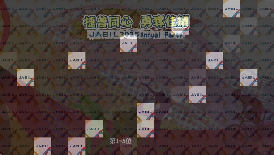 藍訊科技執行2025捷普科技尾牙1800人客製化抽獎/馬賽克抽獎過場動畫+得獎查詢系統+快拍印_即拍即印