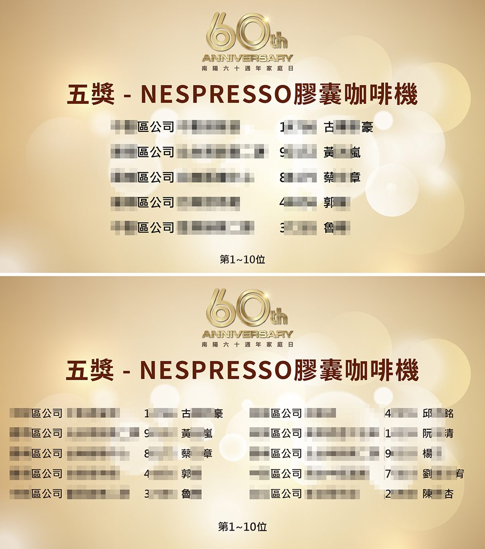 南陽60週年家庭日 線上自行報到+客製化拉霸抽獎系統+中獎查詢+無紙化園遊點數支付系統(電子園遊券)