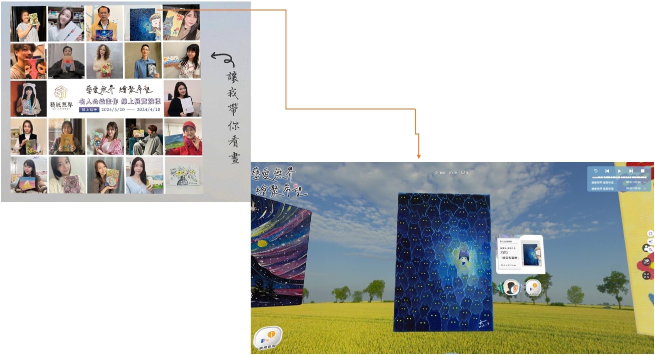 2024【藝愛無界 ‧ 繪聚希望】名人藝術公益 線上全景語音虛擬聯合畫展/公益聯展
