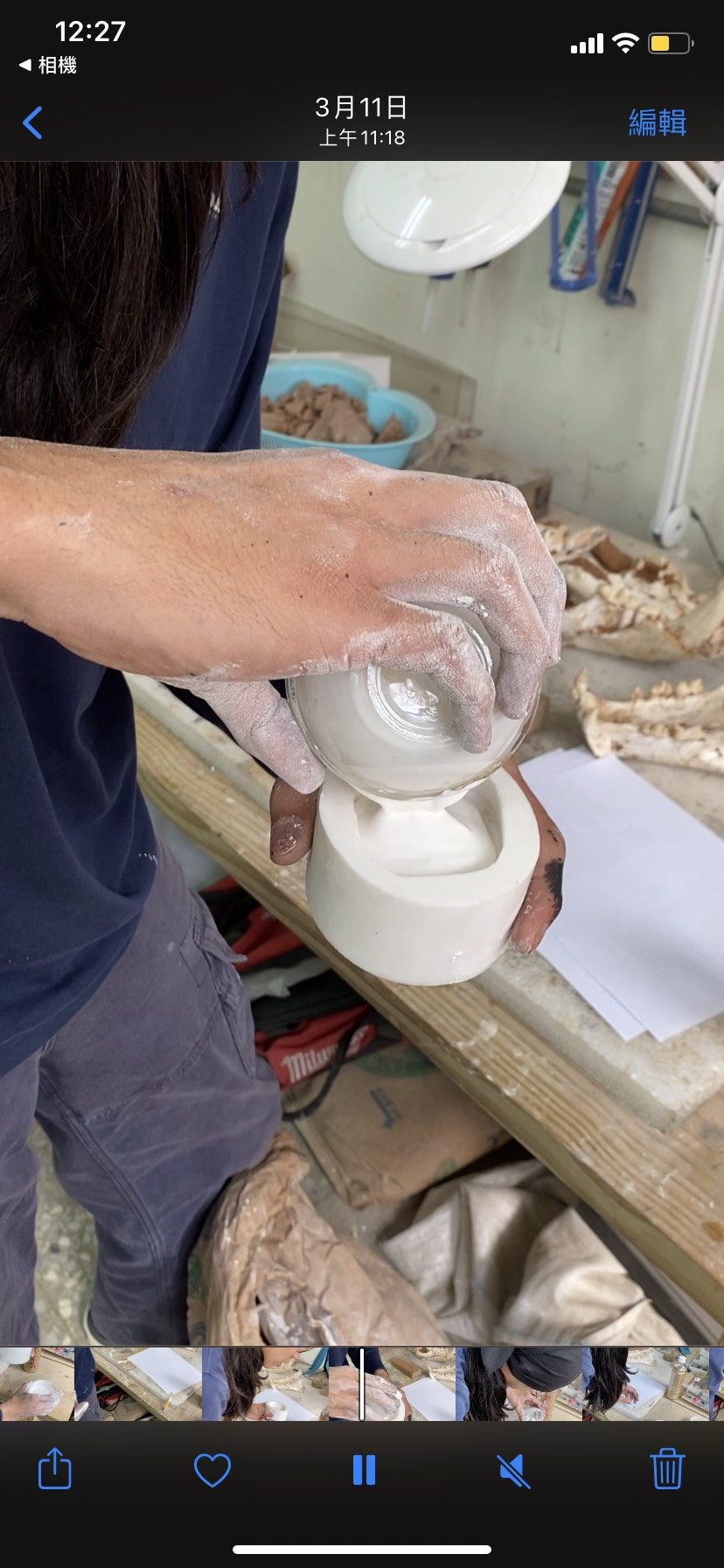 藍訊科技執行-蘭陽博物館-手工菊石、三葉蟲化石皂 製作